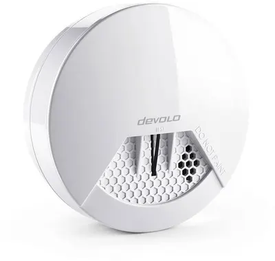 Senzor de fum devolo - 09890, Z-Wave, alb