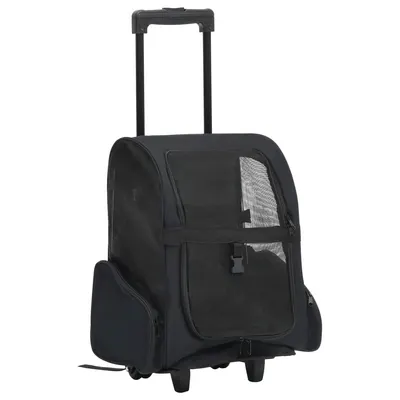 Gossi carucior pentru animale companie pliabil multifunctional, negru