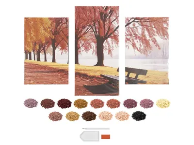 Set de 3 tablouri cu diamante