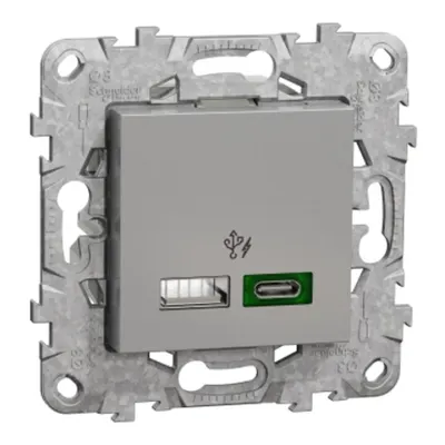 Noua Unica, Incarcator rapid USB dublu A+C 45W, aluminiu