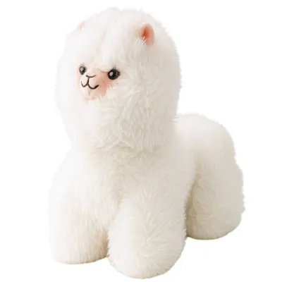 Jucărie de pluș Lean Toys - Lama, 40 cm, alb