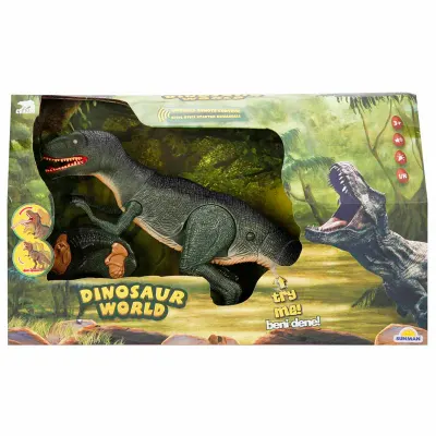 Figurina Dinozaur cu telecomanda, Crazoo, Verde
