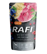 Hrana Umeda Caini, Rafi Dog, Sunca de Porc si Burta de Vita, 500 g