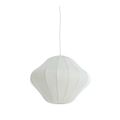 Lustră crem cu abajur textil ø 10 cm Sukau – Light & Living