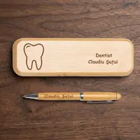 Set pix in cutie din lemn personalizata - Dentist