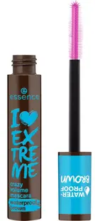 Essence Rimel rezistent la apă pentru volum I Love Extreme Crazy Volume, 01 Cozy Brown, 12 ml