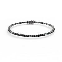 Bratara tennis din aur negru cu diamante negre de 1.5ct