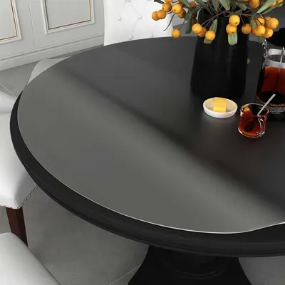 vidaXL Folie de protecție masă, mat, Ø 80 cm, PVC, 1,6 mm