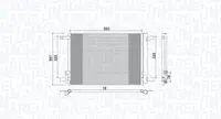 Radiator AC condensator cu uscator potrivit AUDI A3, Q2, TT; DODGE RAM 1500; SEAT ATECA, LEON, LEON SC, LEON ST; SKODA KODIAQ, OCTAVIA III, SCALA, SUPERB III; VW GOLF ALLTRACK VII 1.0-Electric 10.08-