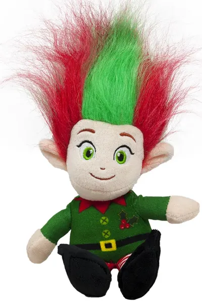 Jucărie de pluș Amek Toys - Troll de Crăciun cu bluză verde, 26 cm
