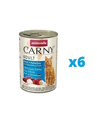 ANIMONDA Carny vita, cod, pastarnac hrana pisica 6 x 400 g