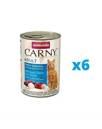 ANIMONDA Carny vita, cod, pastarnac hrana pisica 6 x 400 g