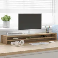 vidaXL Suport monitor stejar artizanal 100x24x13 cm lemn stratificat