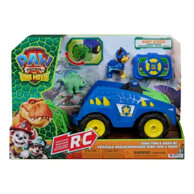 Masina cu telecomanda si figurine, Paw Patrol, Dino Tow and Dash Rc, 6076166