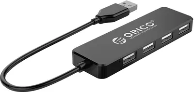 Hub USB Orico - FL01-BK, 4 porturi, USB2.0, negru
