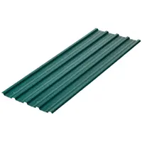 Outsunny Panouri pentru Acoperiș din Oțel, 12 Foi Galvanizate pentru Acoperișuri și Pereți, 129x45 cm, Verde | Aosom Romania