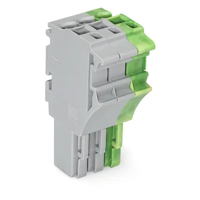1-conductor female plug; 2.5 mm²; 3-pole; 2,50 mm²; gray, green-yellow