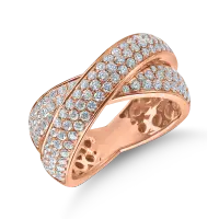 Inel din aur roz cu diamante de 1.3ct