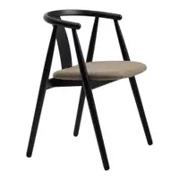 Scaun de dining negru/bej Relate – Unique Furniture