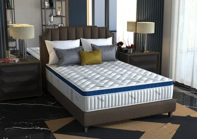 Saltea cu arcuri Somnomed Complete Care 4Family 140 x 200 x 26 cm din spuma cu memorie si husa detasabila