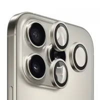 Folie de protectie Camera Spate Blueo Metal Frame pentru Apple iPhone 16 Pro Max / 16 Pro, Sticla Securizata, Gri Metalic