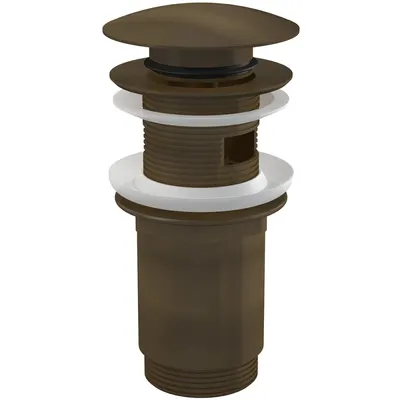Ventil lavoar bronz antichizat click-clack cu preaplin si dop mare Alcadrain A392ANTIC