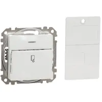 Intrerupator cu cartela Schneider Sedna Design SDD111121, alb