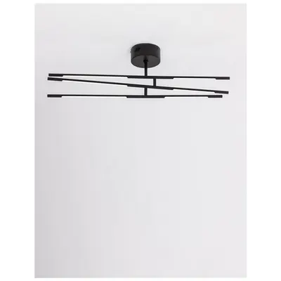 Plafoniera RACCIO Negru Metal & Acrylic LED 30 Wat 230 Volt 2100Lm 3000K IP20