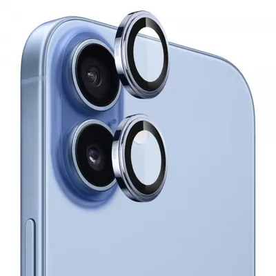 Folie de protectie Camera Spate Blueo Sapphire Crystal pentru Apple iPhone 17, Sticla Securizata, Bleu