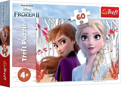 Puzzle Trefl din 60 de piese - Lumea fermecata a Annei si Elsei