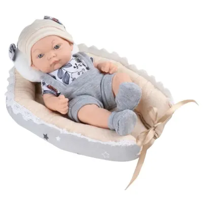 Papusa bebelus So Lovely 20 cm cu pat tip cuib