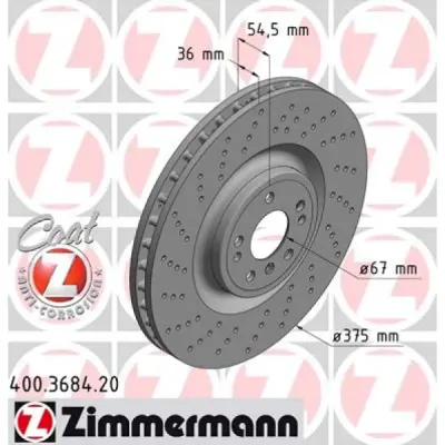 Disc frana ZIMMERMANN 400.3684.20
