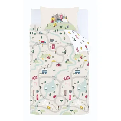 Lenjerie de pat pentru copii alb-bej din bumbac pentru pătuț 120x150 cm Transport – Bianca