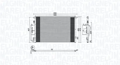 Radiator AC condensator potrivit ALFA ROMEO 147; FIAT CROMA; OPEL SIGNUM, VECTRA B, VECTRA C, VECTRA C GTS 1.8-2.4D 06.97