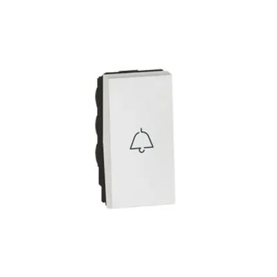 Intrerupator push-button Arteor - cu simbol - 1 module - alb