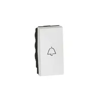Intrerupator push-button Arteor - cu simbol - 1 module - alb