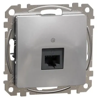 Priza RJ45 Cat5E UTP, Schneider, SDD113451, Sedna Design, aluminiu