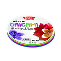 Hârtie pentru origami rotundă DACO 10 cm, 100/set - HR910