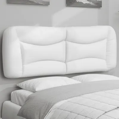 vidaXL Pernă pentru tăblie pat, Hvar, alb, 140 cm, piele artificială