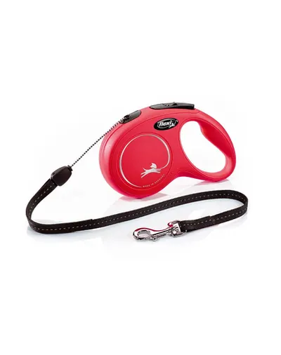 FLEXI New Classic lesa automata cu sir pentru caini, rosu, marimea S, 8 m