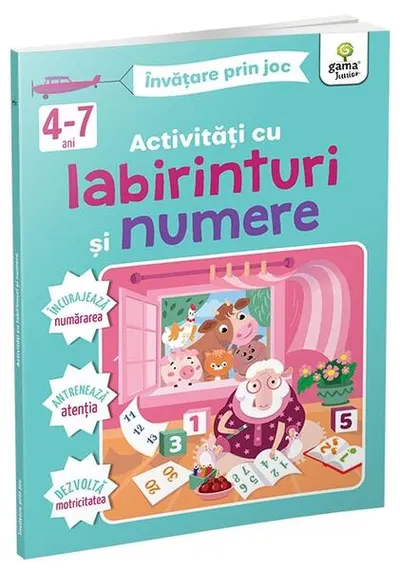 Activități cu labirinturi și numere 4-7 ani - Paperback brosat