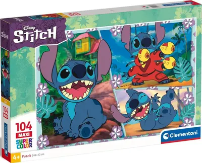 Puzzle pentru copii Clementoni din 104 piese - Stitch (varianta 1)