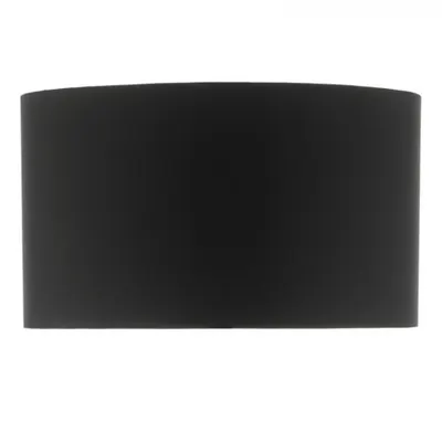 Abajur Coco Black Cotton Drum Shade 42cm