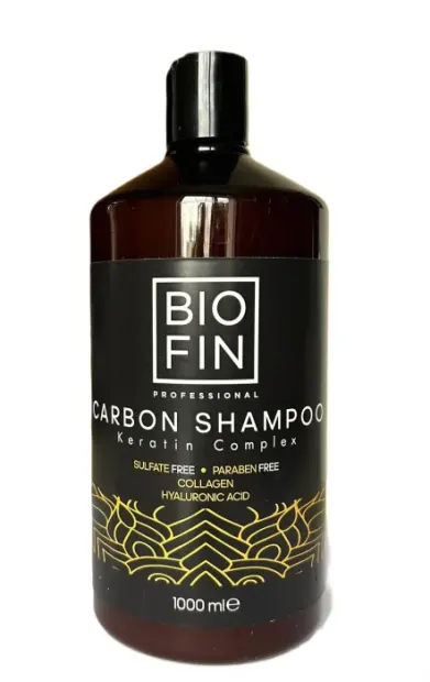 Sampon de Par Profesional cu Carbon pentru Toate Tipurile de Par, BIOFIN, 1000 ml