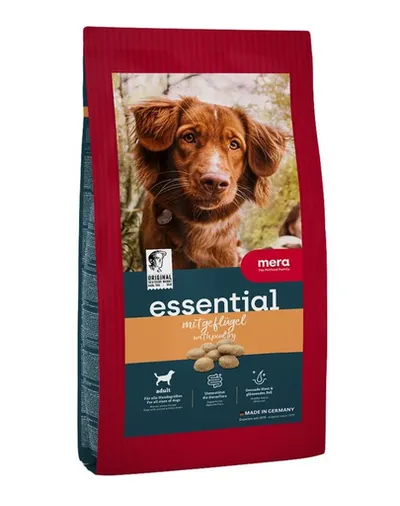 Hrană câini adulți MERA Essential pui 12,5 kg alimentație zilnică echilibrată