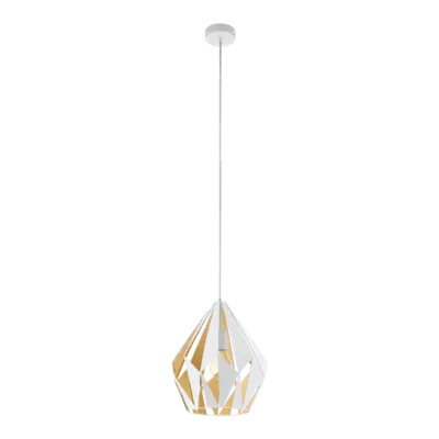 Lampa suspendata CARLTON 1 alb, honey gold 220-240V,50/60Hz
