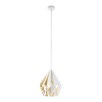 Lampa suspendata CARLTON 1 alb, honey gold 220-240V,50/60Hz