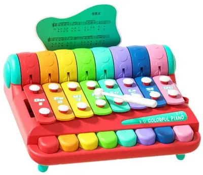 Pian de jucărie pentru bebeluși Raya Toys - roșu