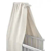Baldachin, Qmini, Pentru patut, leagan, Din muselina dubla 145x200 cm, Material certificat Oeko Tex Standard 100, Cream