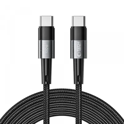 Cablu Date si Incarcare USB-C - USB-C Tech-Protect Ultraboost, 100W, 3m, Gri